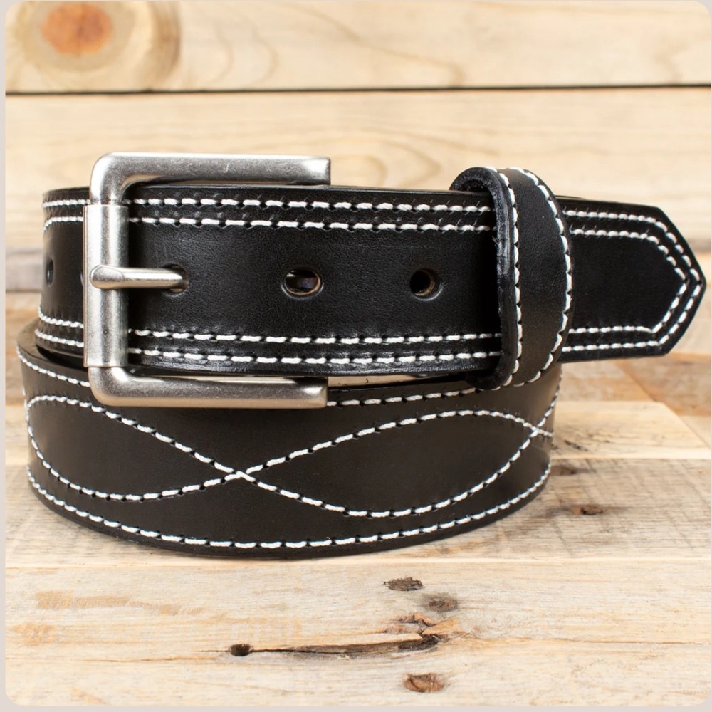 Yoder “The Tool Belt” - Black Figure 8 Leather Belt Waist 52”